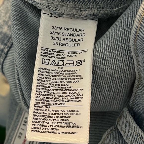 Gap High Rise Stride Jeans Wide Leg Light Wash Women’s Size 16 33R NEW - Picture 11 of 13